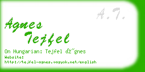 agnes tejfel business card